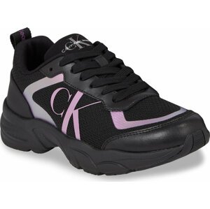 Sneakersy Calvin Klein Jeans Retro Tennis Hyper Mesh Wn YW0YW01141 Black/Amethyst 0GU