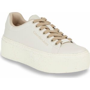 Sneakersy Calvin Klein Jeans Bold Vulc Flatf Low Laceup Wn YW0YW01229 Eggshell/Travertine 0F7