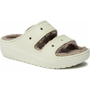 Nazouváky Crocs Crocs Classic Cozzy Sandal 207446 Bone/Mushroom 2YC