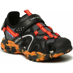 Sandály Geox J Borealis Boy J250RB014MEC0048 S Black/Red