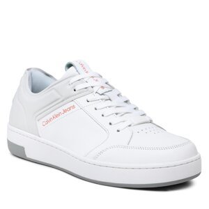 Sneakersy Calvin Klein Jeans Basket Cupsole High/Low Freq YM0YM00611 White/Oyster Mushroom/Firecracker 0LG