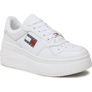 Sneakersy Tommy Jeans Basket Vmn Plat EN0EN02025 White 0K4