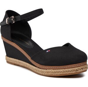 Espadrilky Tommy Hilfiger Basic Close Toe Mid Wedge FW0FW04787 Black BDS