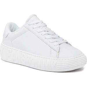 Sneakersy Tommy Jeans Tjw Leather Cupsole Ess EN0EN02507 White YBS