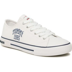 Plátěnky Tommy Hilfiger Varisty Low Cut Lace-Up Sneaker T3X9-32833-0890 S White 100