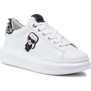 Sneakersy KARL LAGERFELD KL62529 White Lthr W/Black