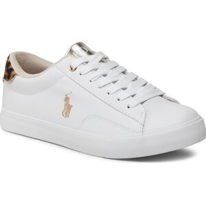 Sneakersy Polo Ralph Lauren RF104319 White Smooth/Gold/ Leopard W/ Gold Pp