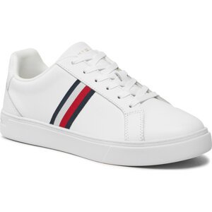 Sneakersy Tommy Hilfiger Essential Court Sneaker Stripes FW0FW07779 White YBS