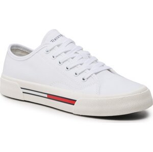 Tenisky Tommy Jeans Low Cut Wmns Canvas EN0EN02085 White 0K4