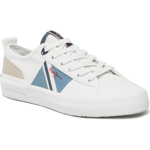 Sneakersy Pepe Jeans Allen Flag Color PMS30903 White 800