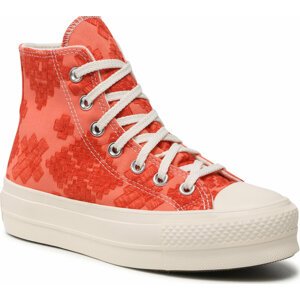 Plátěnky Converse Ctas Lift Hi A02233C Bright Madder/Mantra Orange