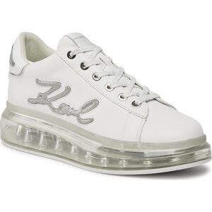 Sneakersy KARL LAGERFELD KL62610F White Lthr w/Silver 01S