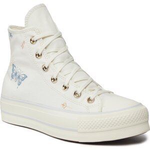 Plátěnky Converse All Star Lift Platform Tiny Tattoos A07135C Bílá