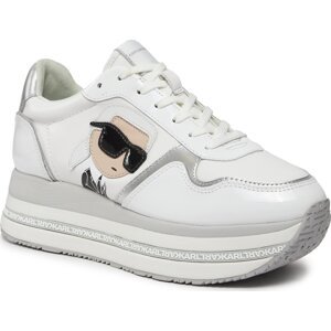 Sneakersy KARL LAGERFELD KL64930N White Lthr/Suede