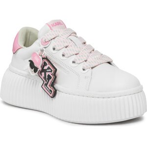 Sneakersy KARL LAGERFELD KL42376V White Lthr w/Pink 01P