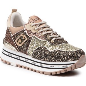 Sneakersy Liu Jo Maxi Wonder Glitter 24 BF2103 TX007 Light Gold 04178