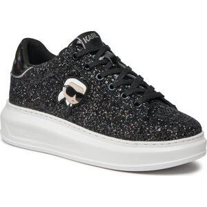 Sneakersy KARL LAGERFELD KL62573N Heavy Glitter Black GS0