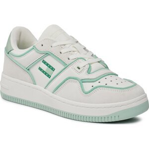 Sneakersy Tommy Jeans Tjw Retro Basket Foam Edge EN0EN02420 Ecru / Jadestone Green MAJ