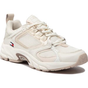 Sneakersy Tommy Jeans Archive Run Q Wmn EN0EN01736 Ivory YBI