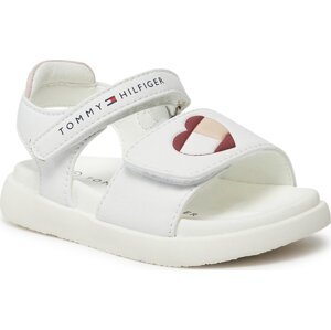 Sandály Tommy Hilfiger Heart Print Velcro Sandal T1A2-33232-0326 M White/Pink X134