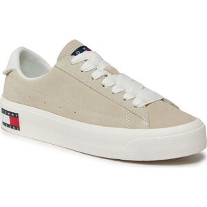 Sneakersy Tommy Jeans Tjw Vulc Flatform Suede Sneaker EN0EN02519 Bleached Stone AEV