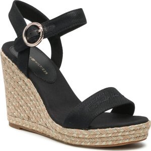 Espadrilky Tommy Hilfiger Th Signature High Wedge Sandal FW0FW05613 Black BDS