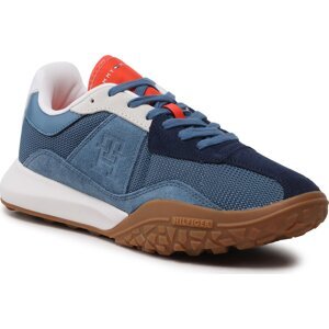 Sneakersy Tommy Hilfiger Retro Modern Runner Mix FM0FM04499 Blue Coast DBX