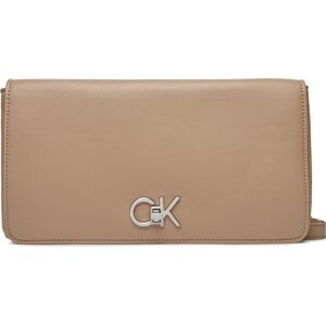 Kabelka Calvin Klein Re-Lock Double Gusette K60K611336 Silver Mink PFA