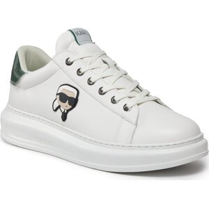 Sneakersy KARL LAGERFELD KL52533N White Lthr w/Dk Green 01F