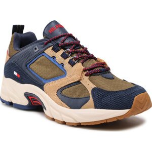 Sneakersy Tommy Jeans Archive Mix Runner EM0EM00822 Uniform Olive L8Q