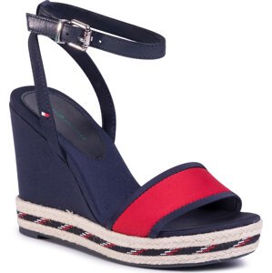 Espadrilky Tommy Hilfiger Sporty Textile High Wedge FW0FW04780 Sport Navy DB9