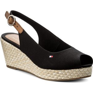 Espadrilky Tommy Hilfiger Iconic Elba Basic Sling Back FW0FW02788 Black 990