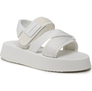 Sandály Calvin Klein Jeans Prefresato Sandal Bagde YW0YW00967 White YBR