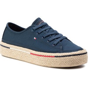 Espadrilky Tommy Hilfiger Flatform Rope Sneaker FW0FW04995 Sport Navy DB9