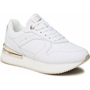 Sneakersy Tommy Hilfiger Elevated Feminine Leather Runner FW0FW07108 White YBS