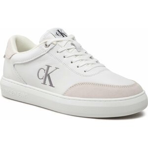 Sneakersy Calvin Klein Jeans Casual Cupsole Laceup Low Mono YM0YM00496 Triple White 0K8