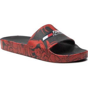 Nazouváky Tommy Hilfiger Ts Poolslide Floral FC0FC00050 Black BDS