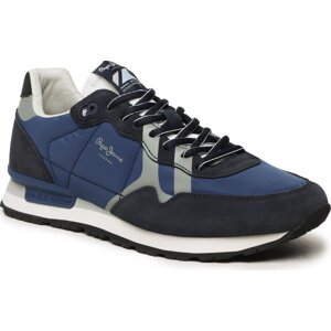 Sneakersy Pepe Jeans Britt Man Print PMS30852 Navy 595