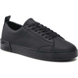 Sneakersy Calvin Klein Low Top Lace Up Sm Lth HM0HM00677 Triple Black 0GL