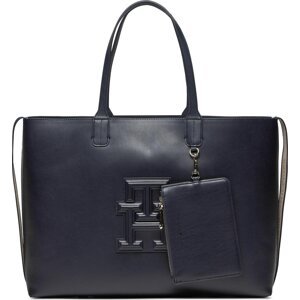 Kabelka Tommy Hilfiger Iconic Tommy Tote AW0AW15687 Tmavomodrá