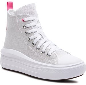 Plátěnky Converse Chuck Taylor All Star Move Platform Sparkle A06332C White/Oops Pink/White