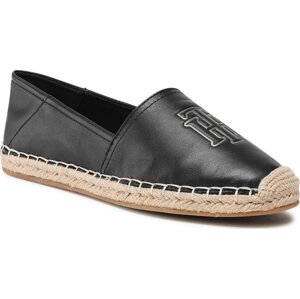 Espadrilky Tommy Hilfiger Feminine Leather Espadrille FW0FW05653 Black BDS