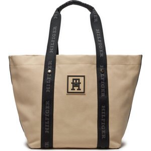 Kabelka Tommy Hilfiger Th Sport Luxe Tote AW0AW15732 Bílá