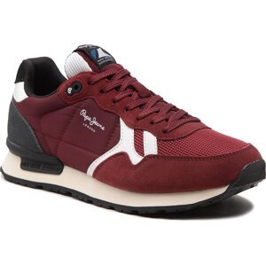 Sneakersy Pepe Jeans Britt Man Studio Green PMS30851 Burgundy 299