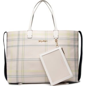 Kabelka Tommy Hilfiger Iconic Tommy Tote Check AW0AW12311 AF4