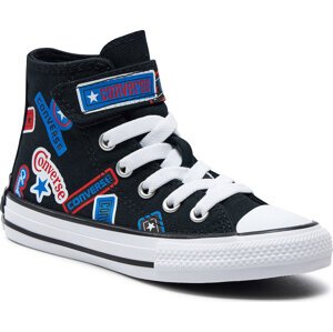 Plátěnky Converse Chuck Taylor All Star Easy-On Stickers A06356C Black/Fever Dream/Blue Slushy