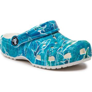 Nazouváky Crocs Classic Pool Party Clog K 207826 Shark/Ocean