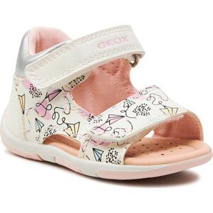 Sandály Geox B Sandal Tapuz Girl B450YA 000BC C0653 White/Multicolor