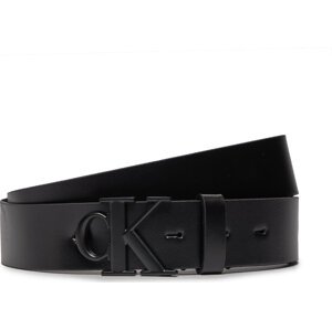 Pánský pásek Calvin Klein Jeans Ro Mono Plaque Lthr Belt 35Mm K50K511831 Černá