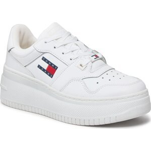 Sneakersy Tommy Jeans Tjw Retro Basket Flatform Ess EN0EN02506 White YBS